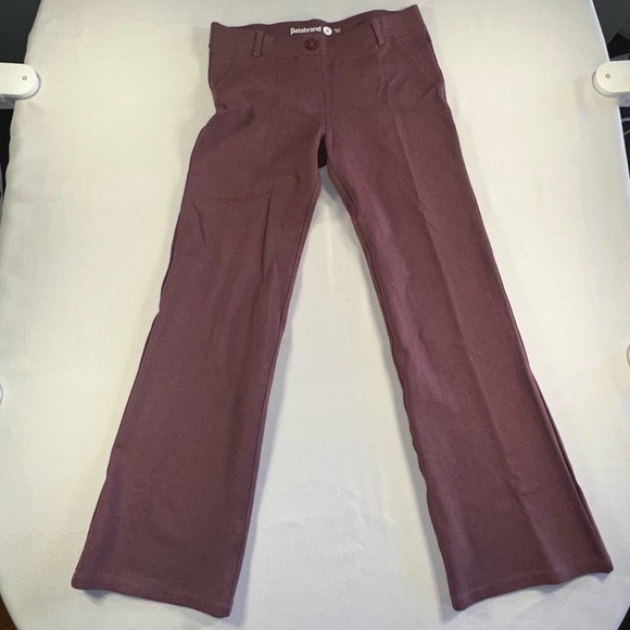 Betabrand Pants - Betabrand Classic Dress Pant Yoga Pant Bootcut Size Medium Heather Burgundy Chic